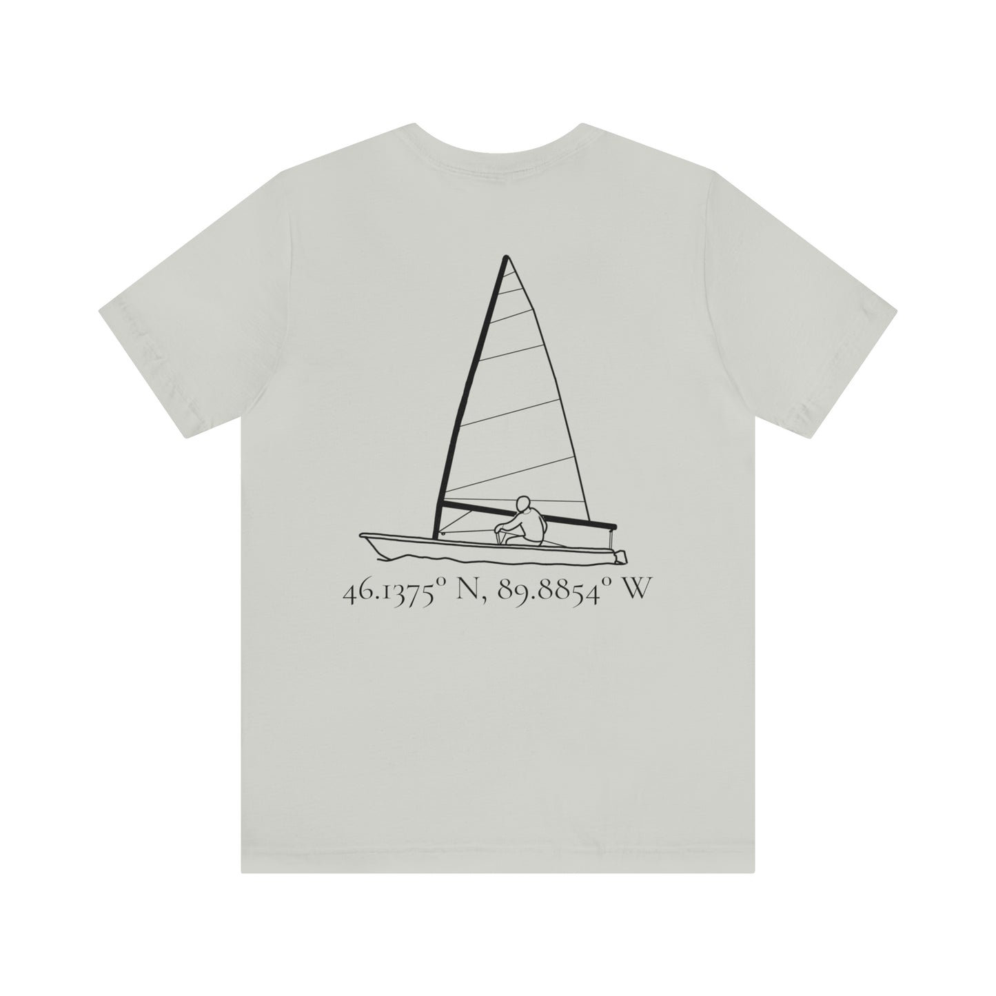 Sailing and Coordinates - Manitowish Waters Unisex Lightweight Short Sleeve Tee
