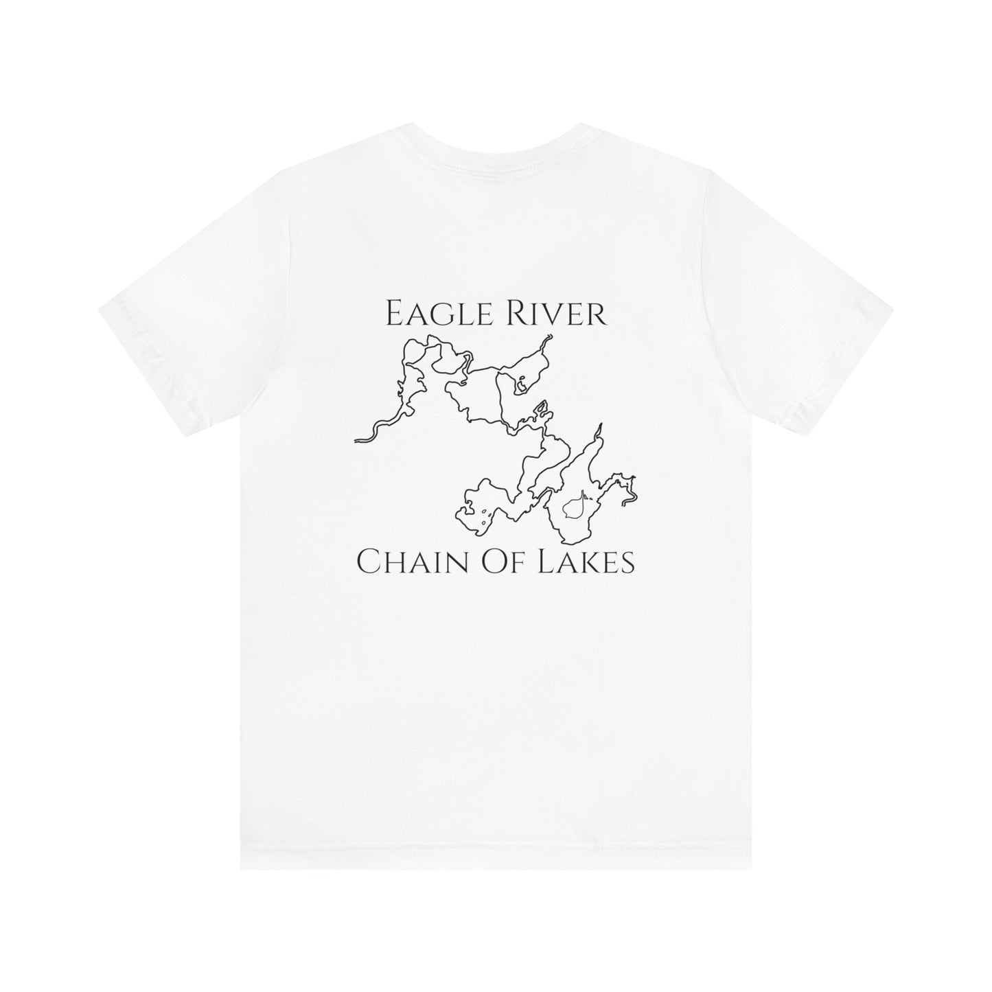 Eagle River Kayak Front - Unisex Lightweight Short Sleeve Tee