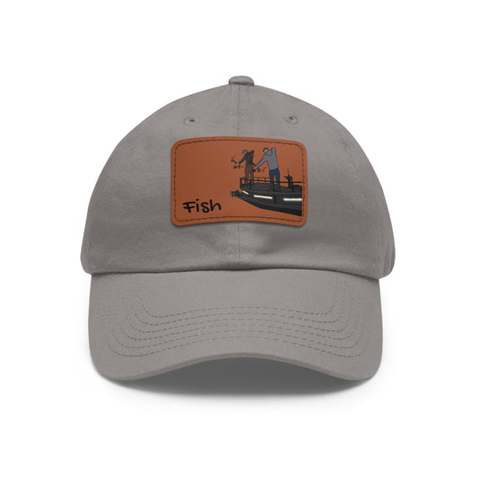 Bow fishing Hat with Leather Patch