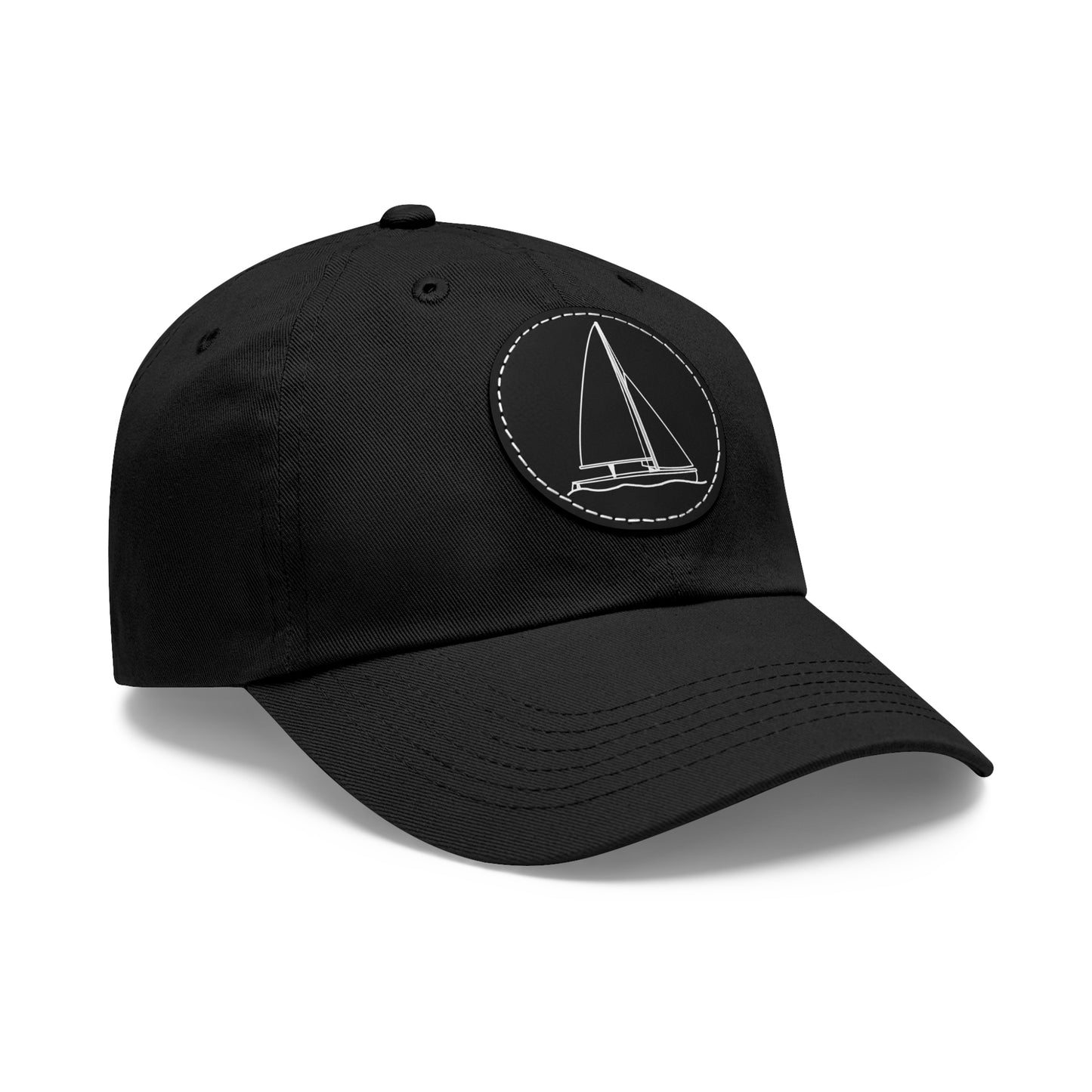 Sailboat 470 model Hat with Leather Patch (Round)