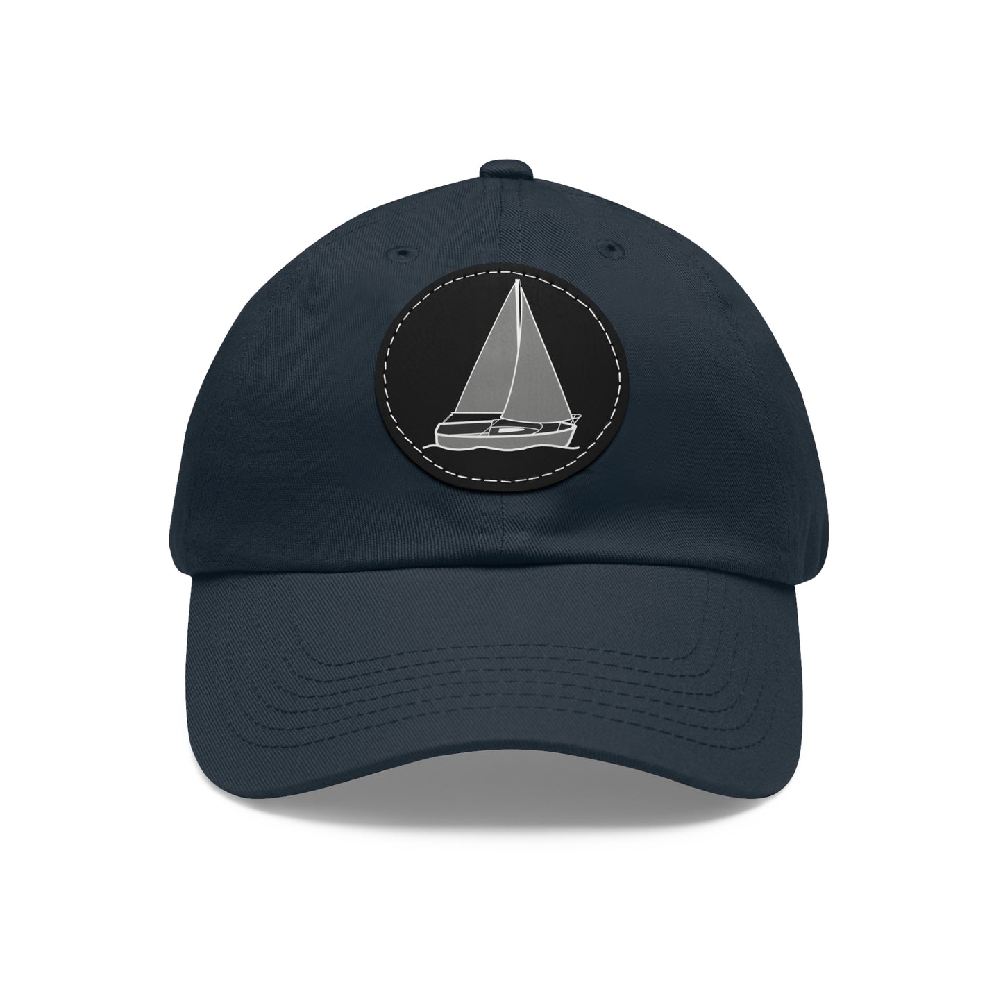 Sailboat Comfort model Hat with Leather Patch (Round)