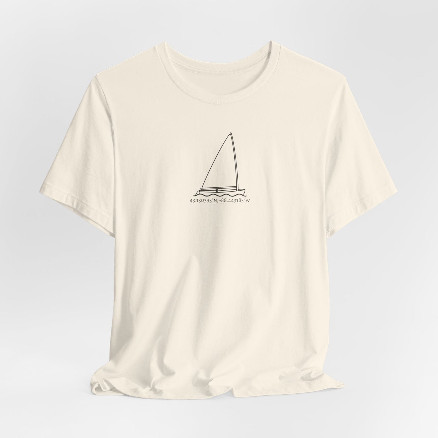 Sailboat Finn Model Type Unisex Lightweight Short Sleeve Tee