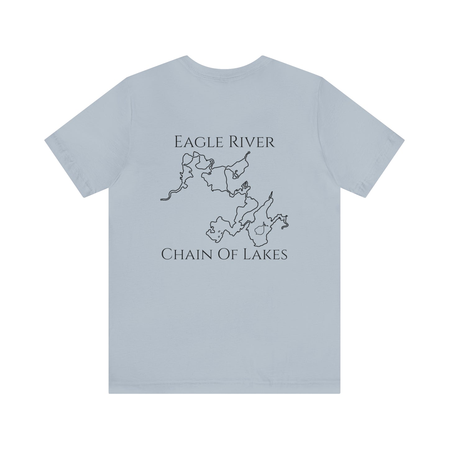 Eagle River Kayak Front - Unisex Lightweight Short Sleeve Tee