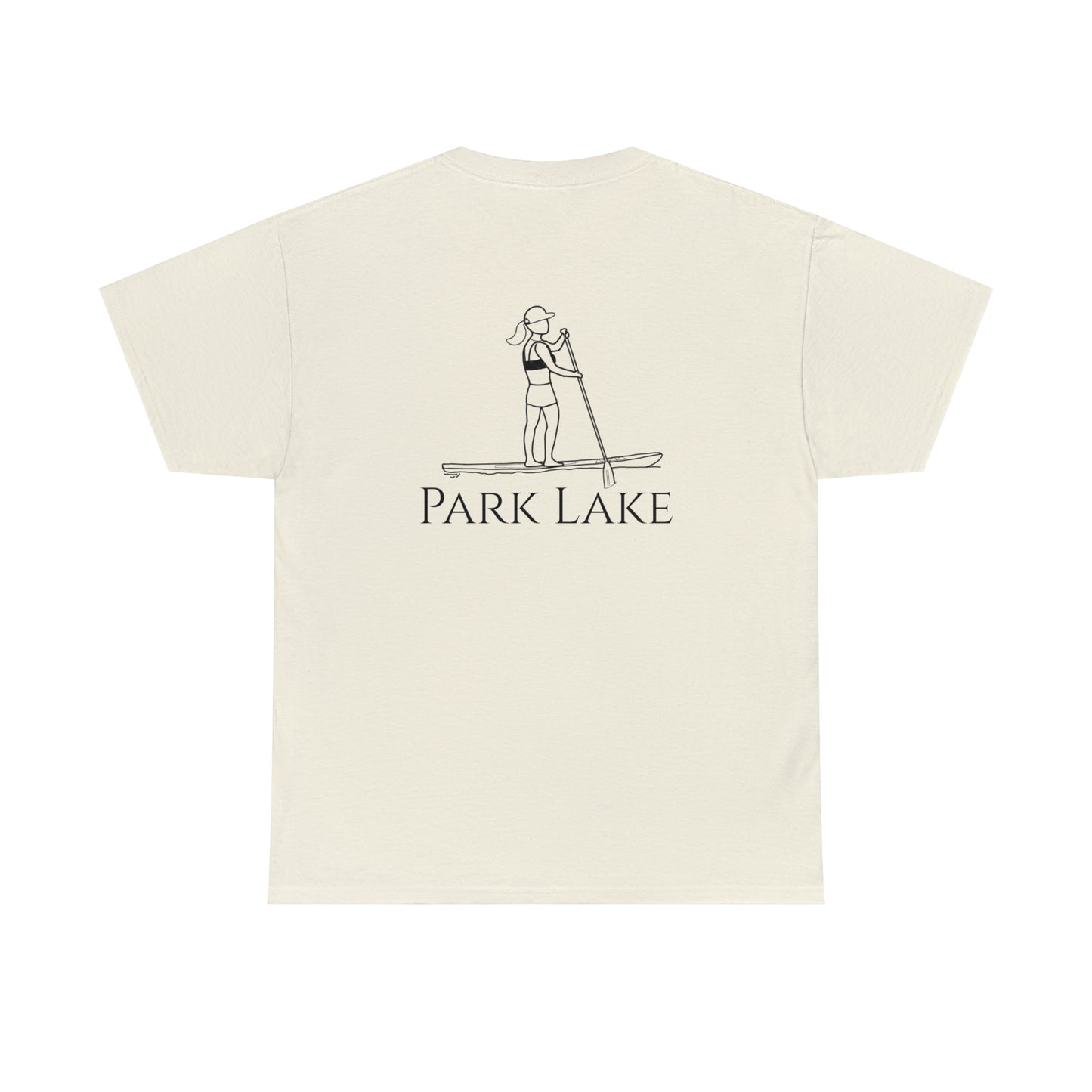 Paddle Board Girl - Park Lake Unisex Heavy Tee Shirt