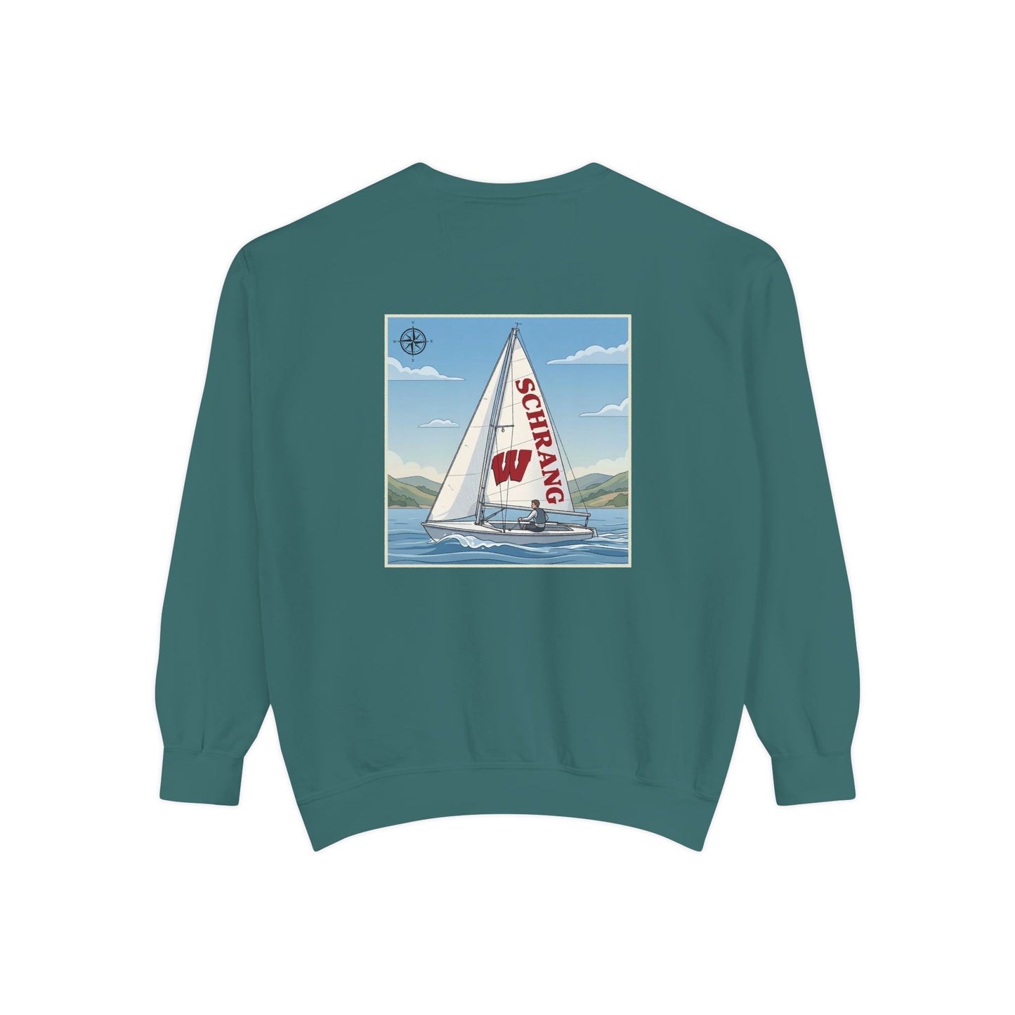 Custom Graphic Sailing - Comfort Colors Crewneck