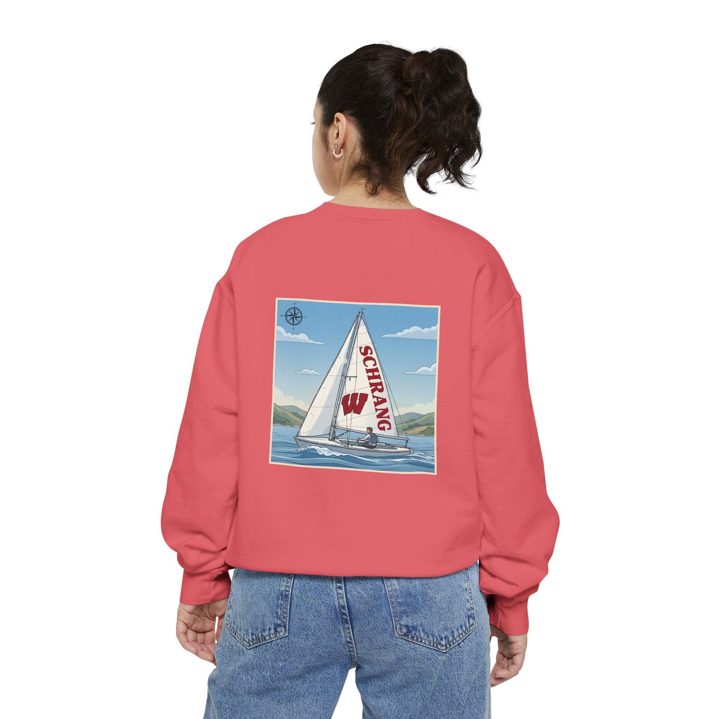 Custom Graphic Sailing - Comfort Colors Crewneck