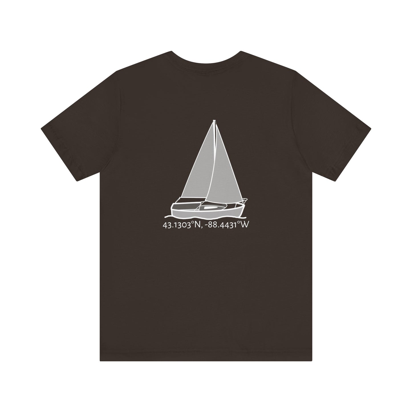 Sailboat Comfort Compass rose patch Unisex Lightweight Short Sleeve Tee