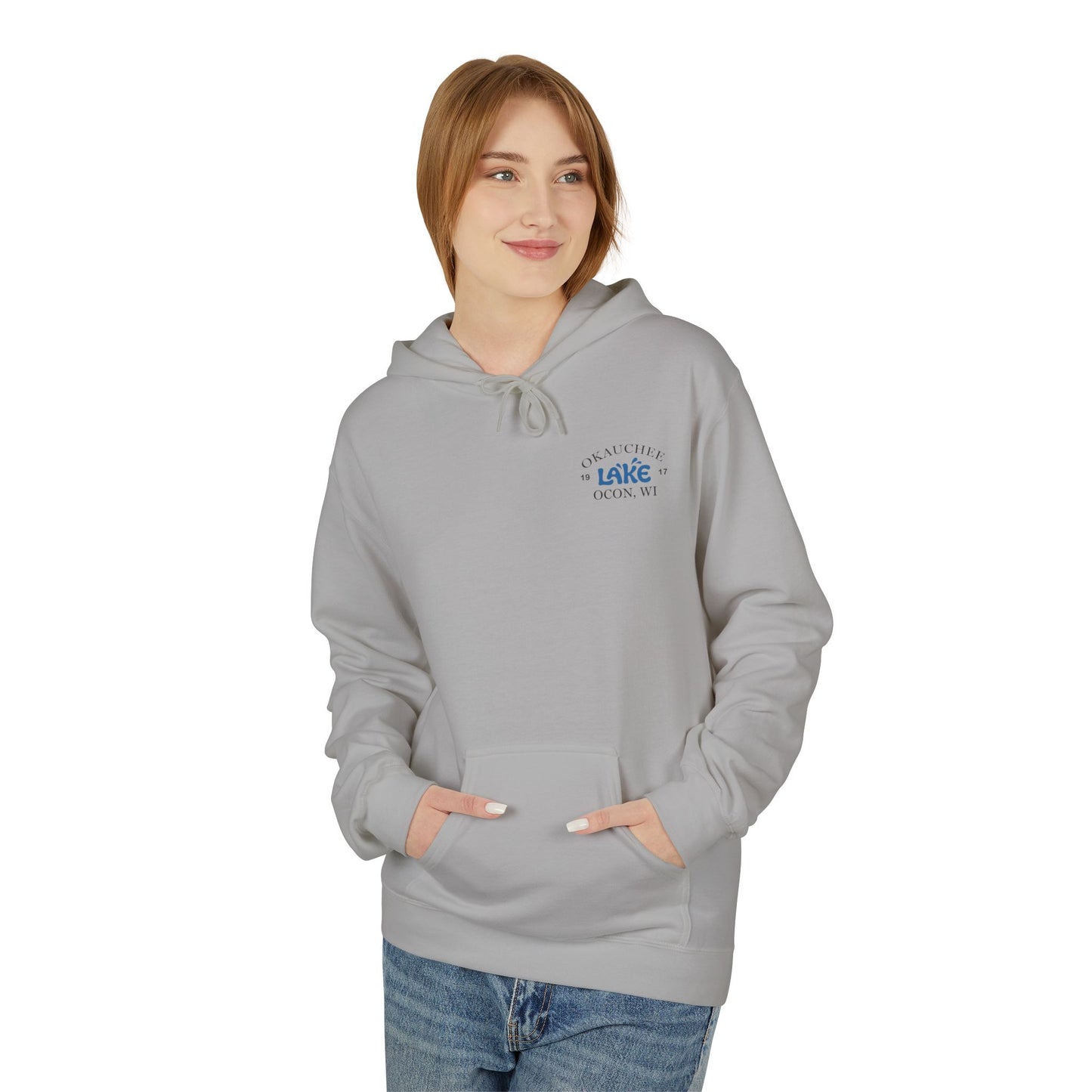 Okauchee Lake Midweight Travel Hoodie -  BD Style #1 (Icons)