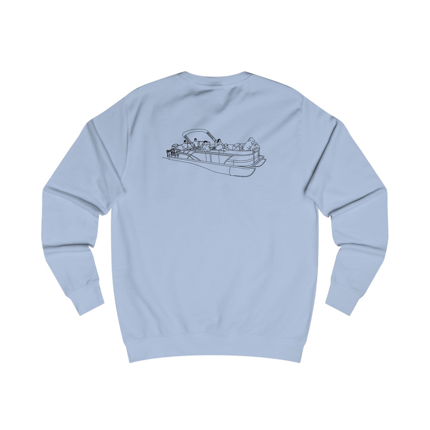 Compass Rose, Pontoon Family with Dogs -  Men's Crewneck