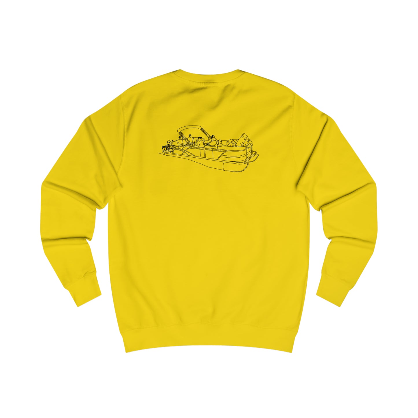 Compass Rose, Pontoon Family with Dogs -  Men's Crewneck