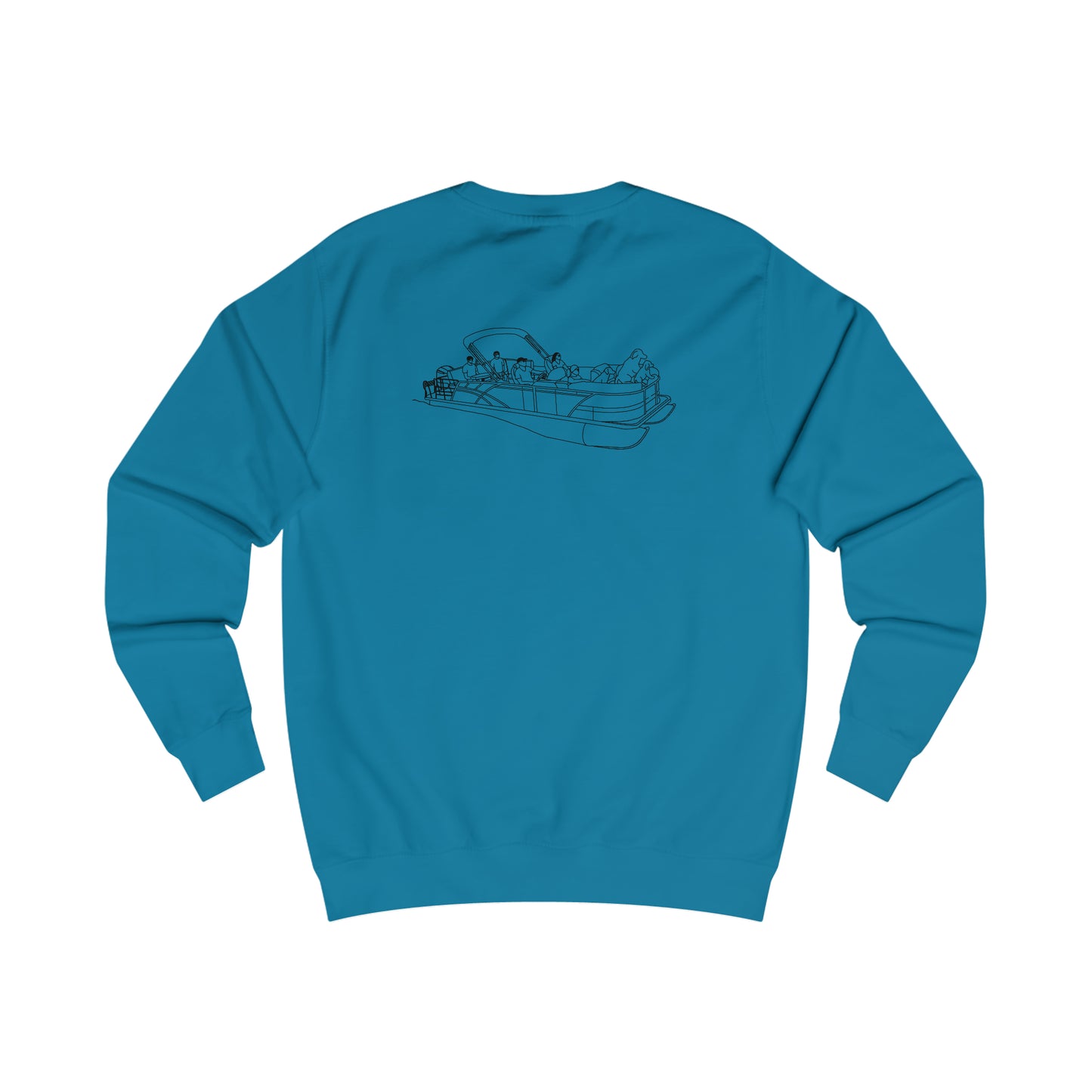 Compass Rose, Pontoon Family with Dogs -  Men's Crewneck