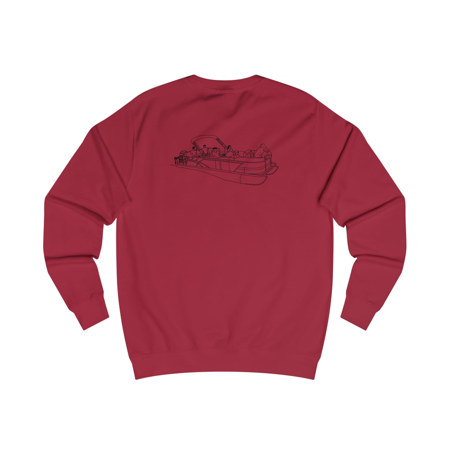 Compass Rose, Pontoon Family with Dogs -  Men's Crewneck