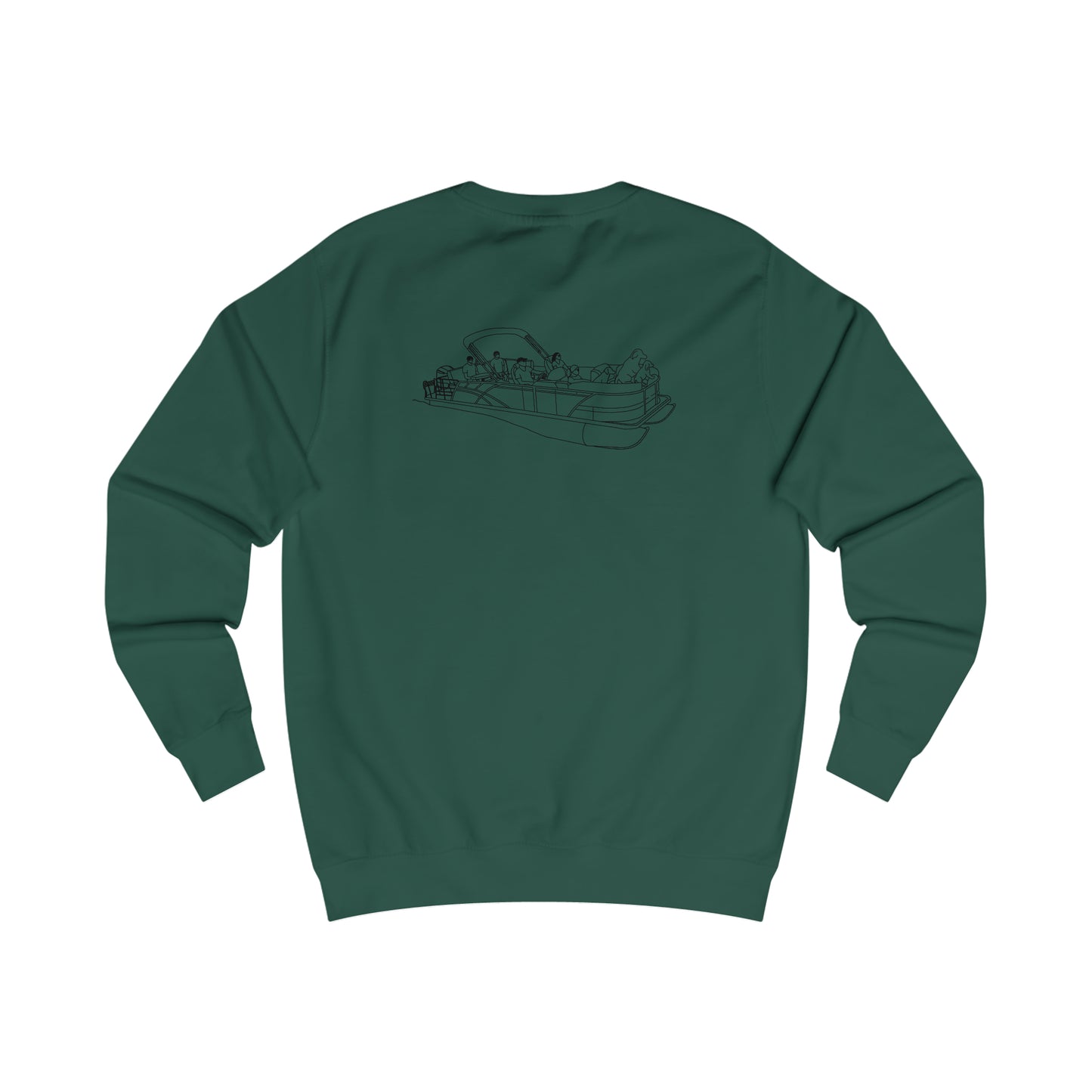 Compass Rose, Pontoon Family with Dogs -  Men's Crewneck