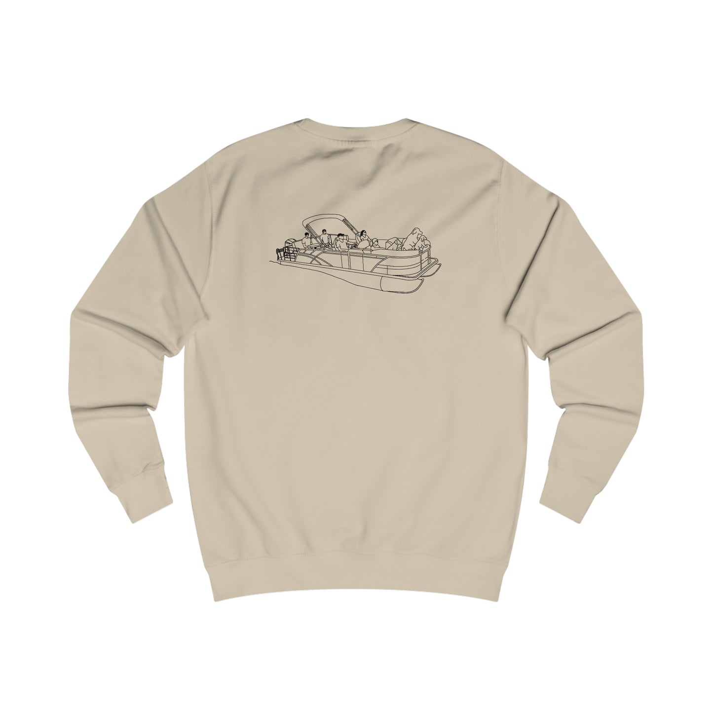 Compass Rose, Pontoon Family with Dogs -  Men's Crewneck