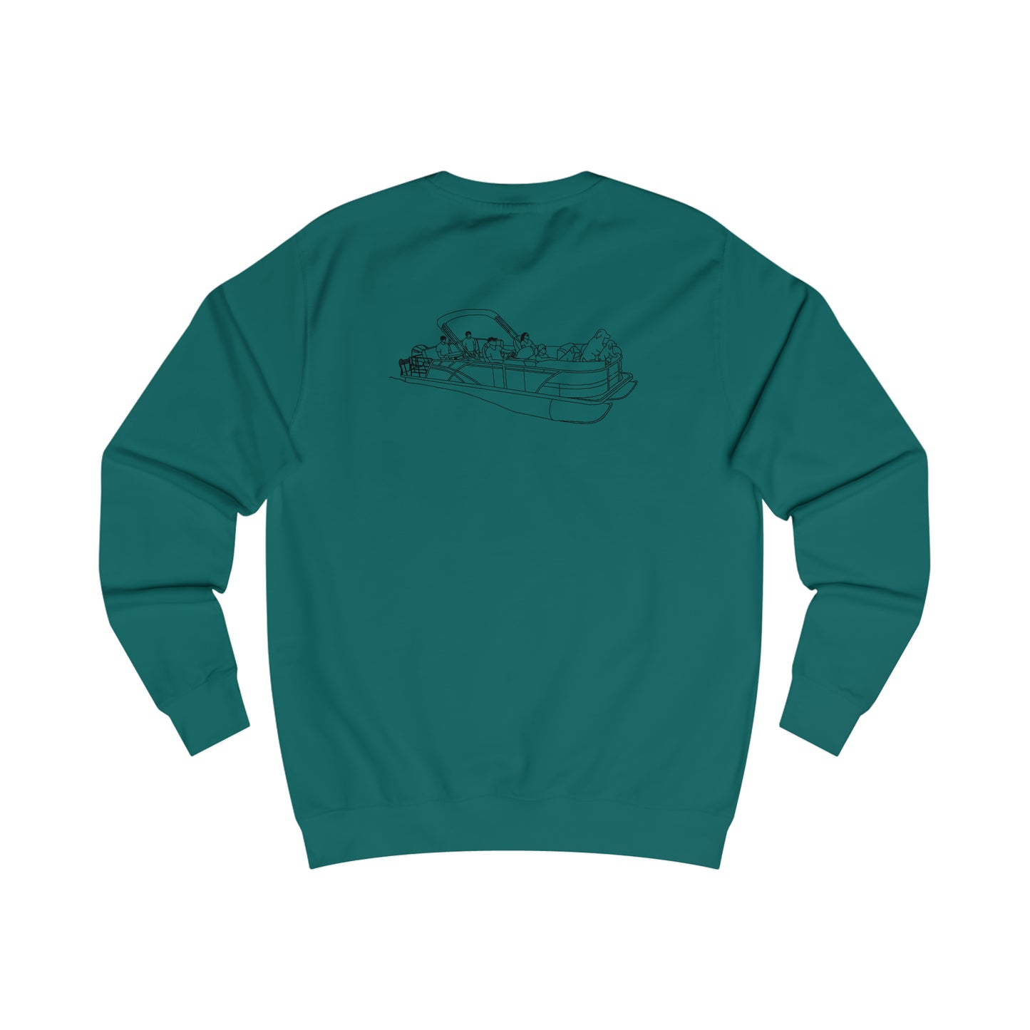 Compass Rose, Pontoon Family with Dogs -  Men's Crewneck