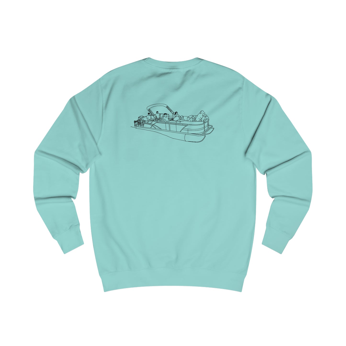 Compass Rose, Pontoon Family with Dogs -  Men's Crewneck