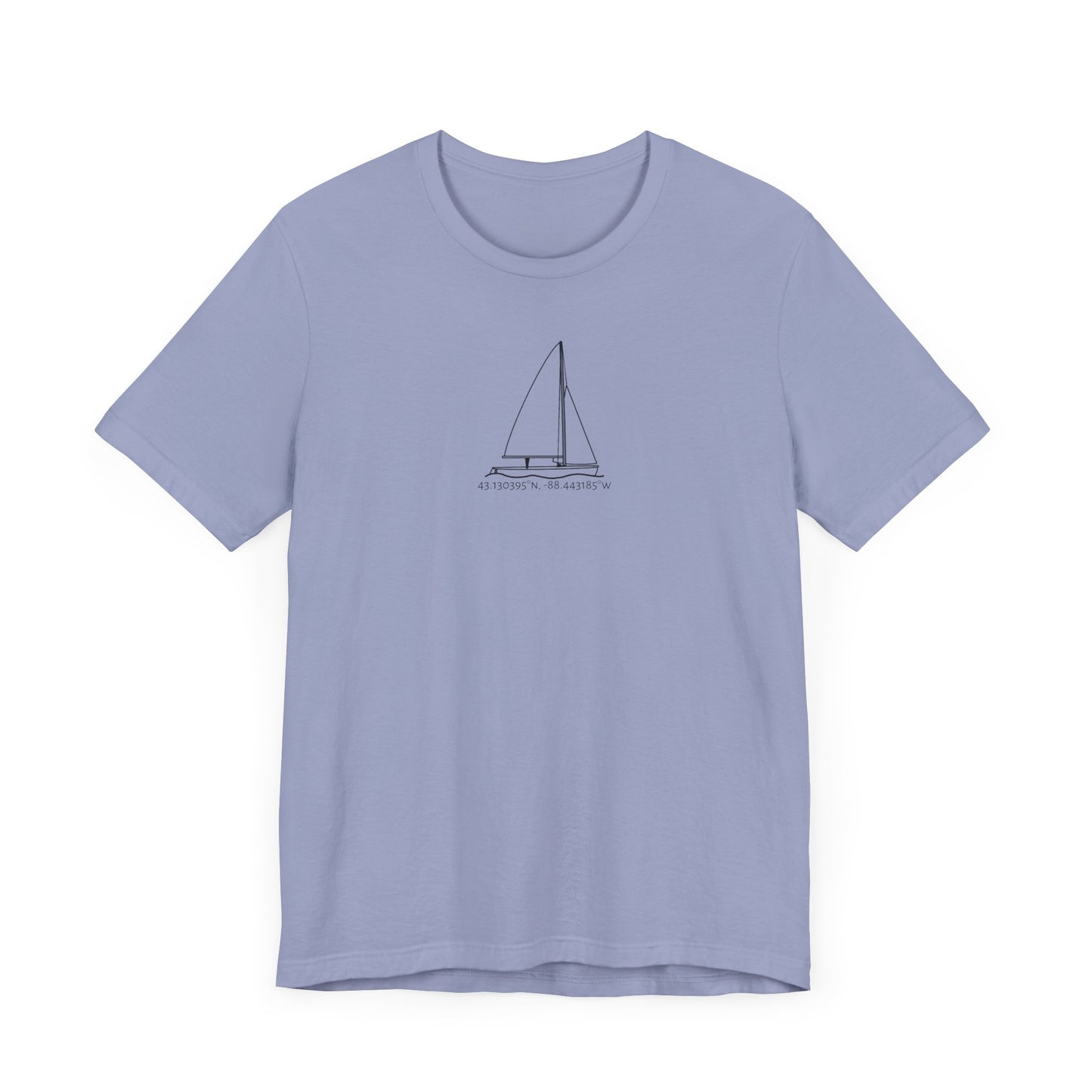 Sailboat 470 Model Type Unisex Lightweight Short Sleeve Tee