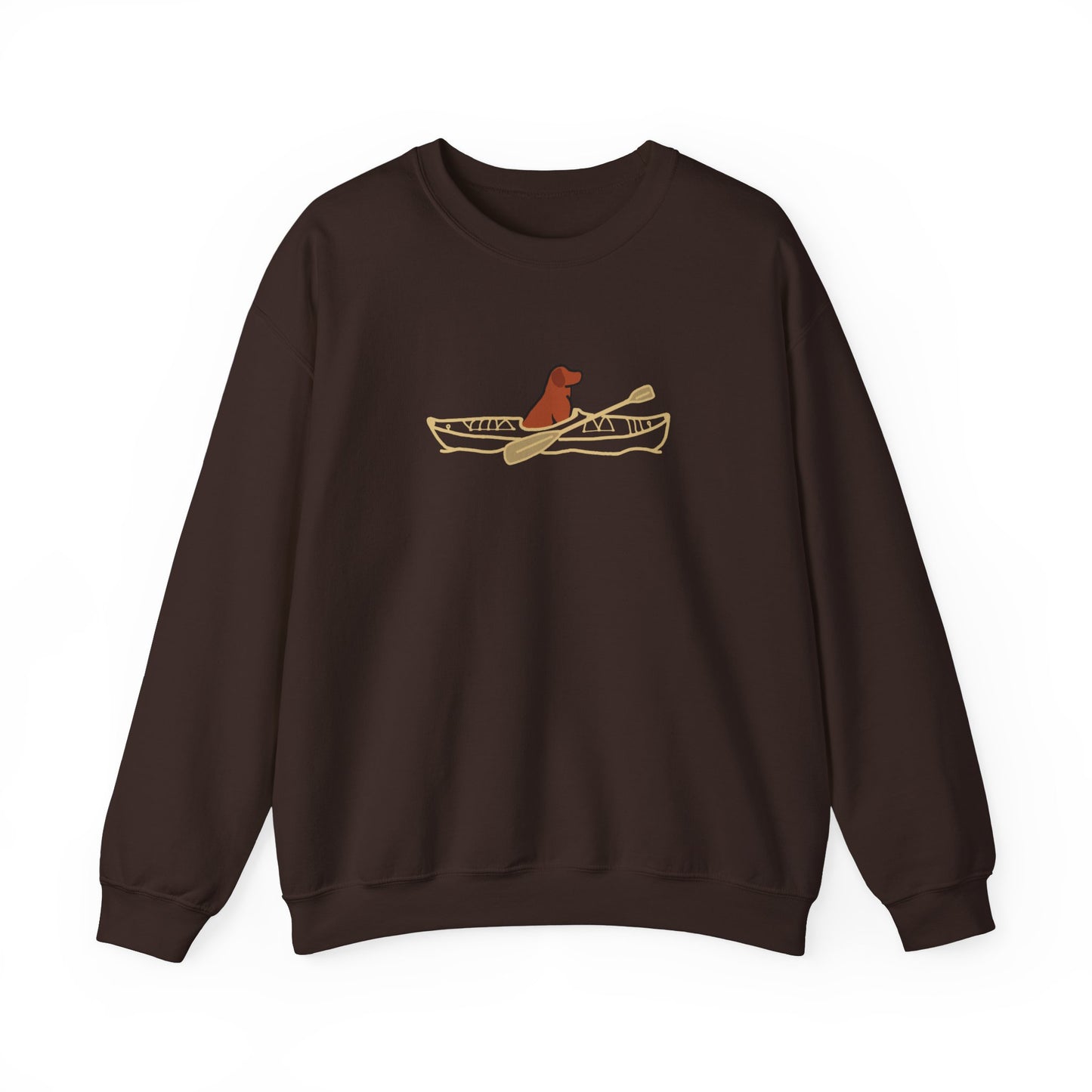 Lucy the Lab Kayak Dog Pewaukee Lake - Unisex Heavy Blend™ Crewneck Sweatshirt