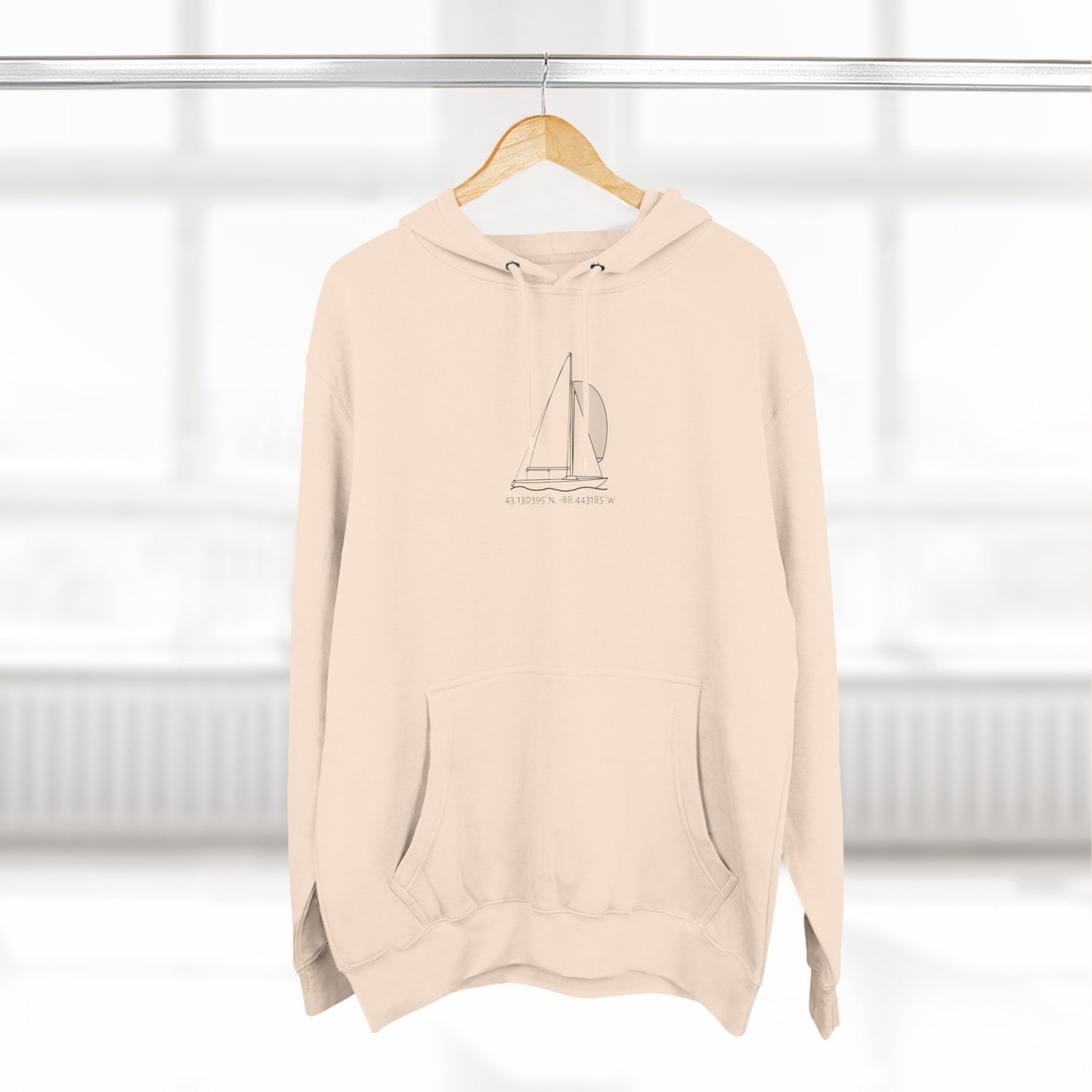 Sailboat Yngling Model Type Three-Panel Fleece Hoodie Unisex