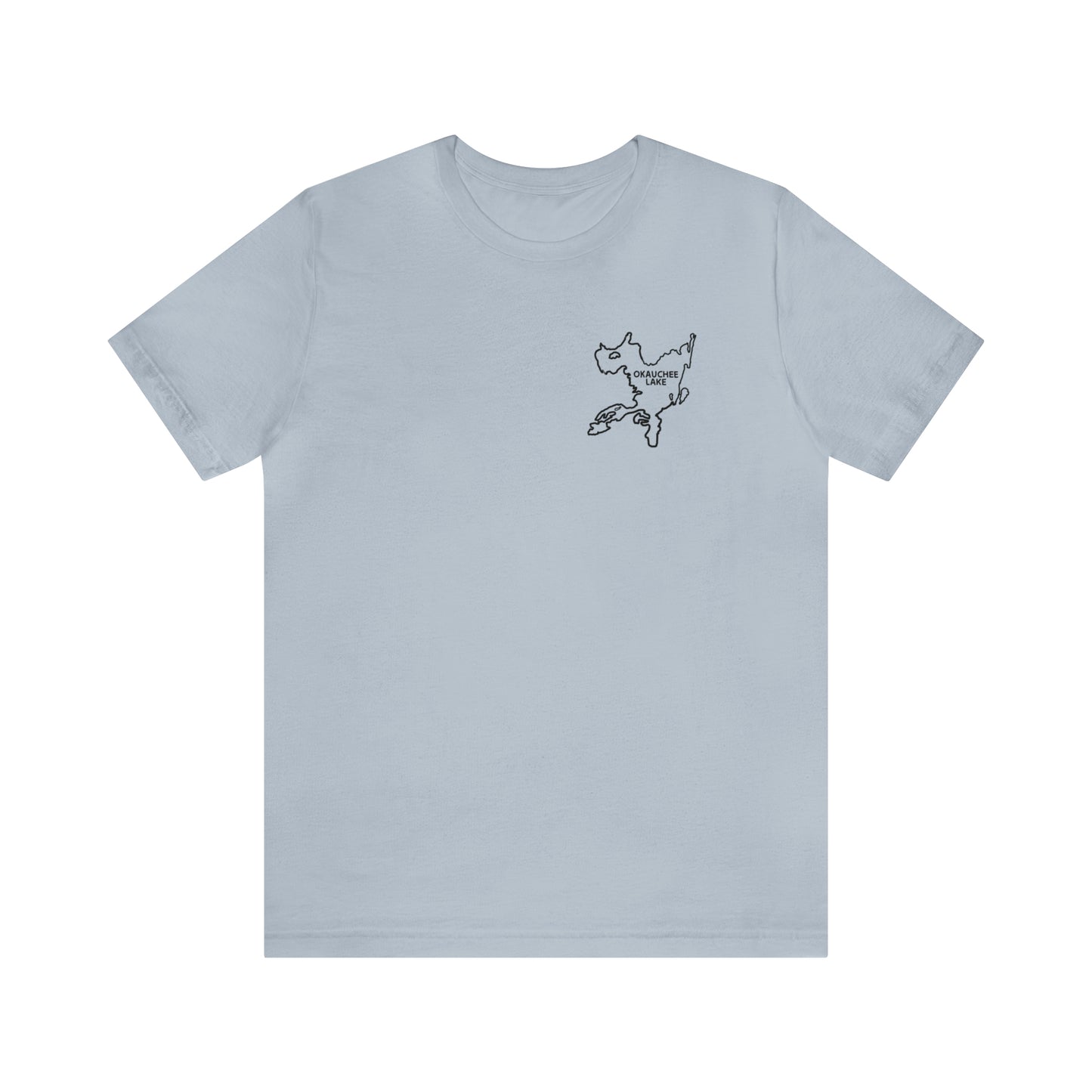 Okauchee Lake, Surfing Sketch - Unisex Lightweight Short Sleeve Tee