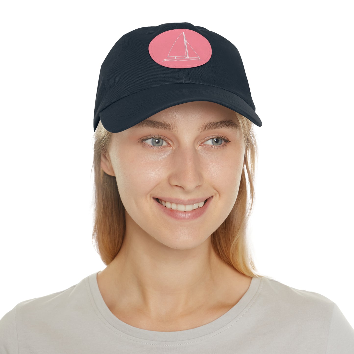 Sailboat 470 model Hat with Leather Patch (Round)