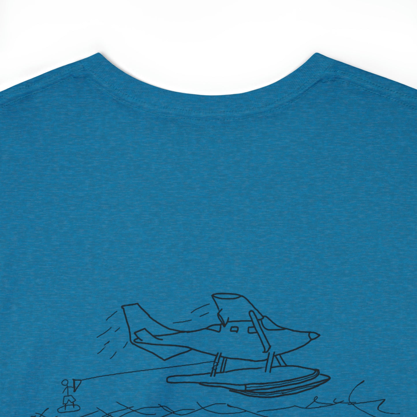 Float Plane - Lac LaBelle Unisex Heavyweight Short Sleeve Tee