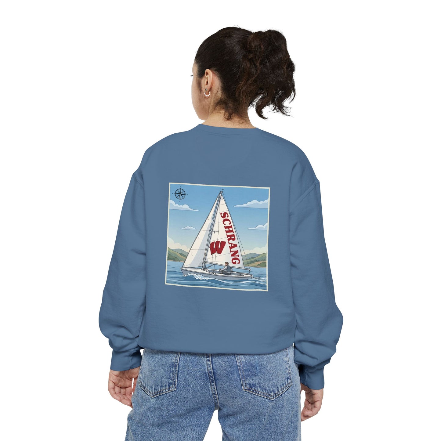 Custom Graphic Sailing - Comfort Colors Crewneck