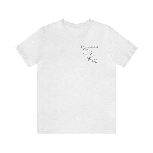 Lac LaBelle, Plain Lake Patch - Unisex Lightweight Short Sleeve Tee