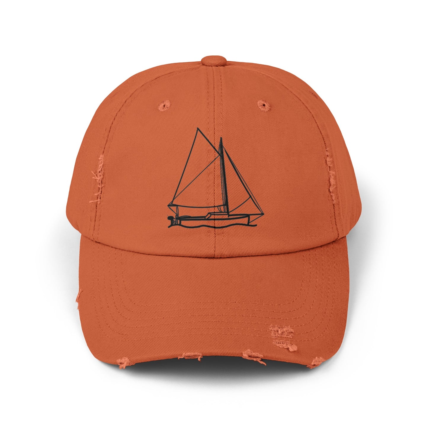 Sailboat with Motor Unisex Distressed Cap