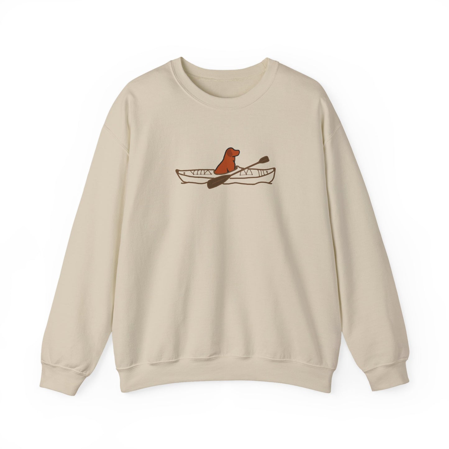 'Lucy the Lab' Kayak Dog Unisex Heavy Blend Crewneck Sweatshirt - Pewaukee Lake