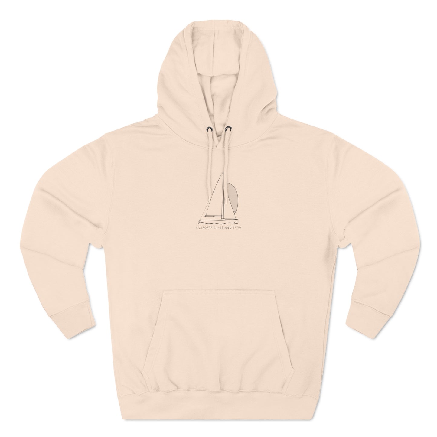 Sailboat Yngling Model Type Three-Panel Fleece Hoodie Unisex