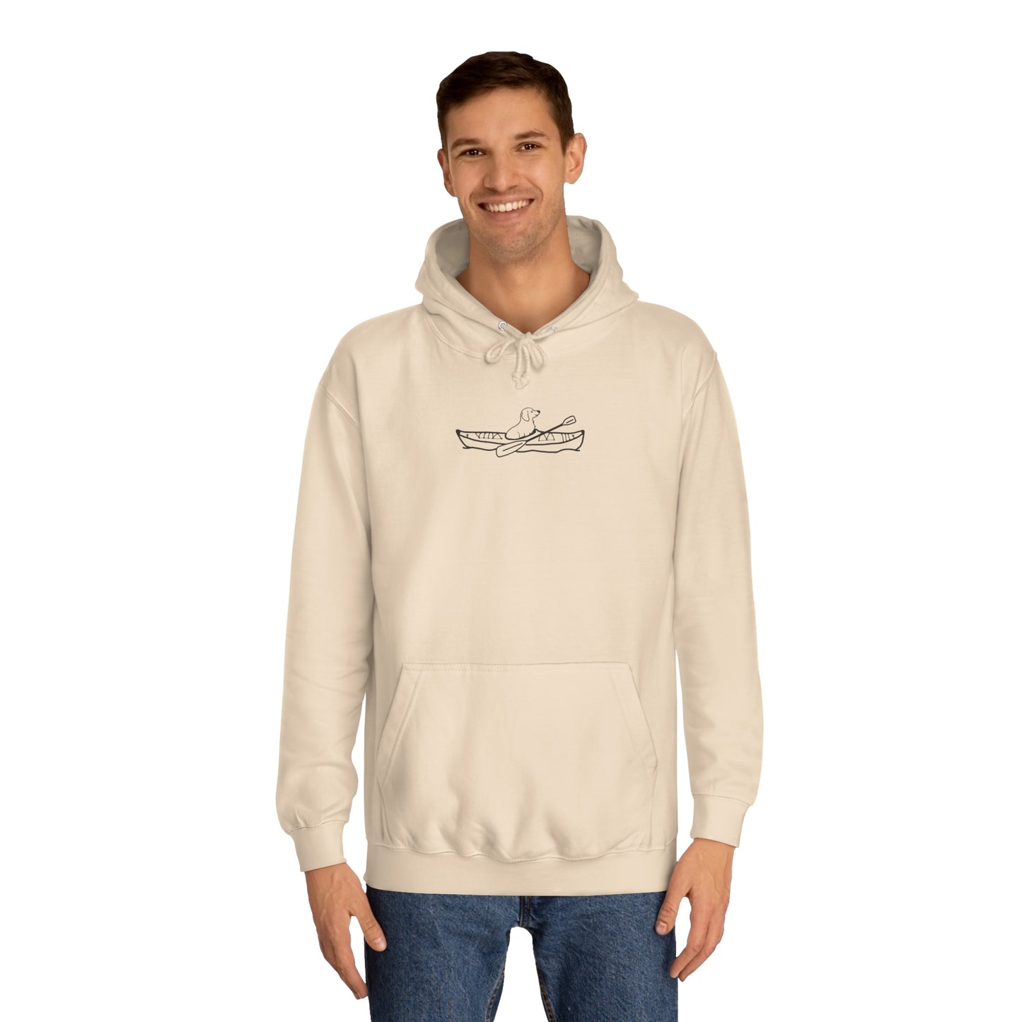 Kayak Dog -Dachshund Plain - Unisex Medium Weight Hoodie