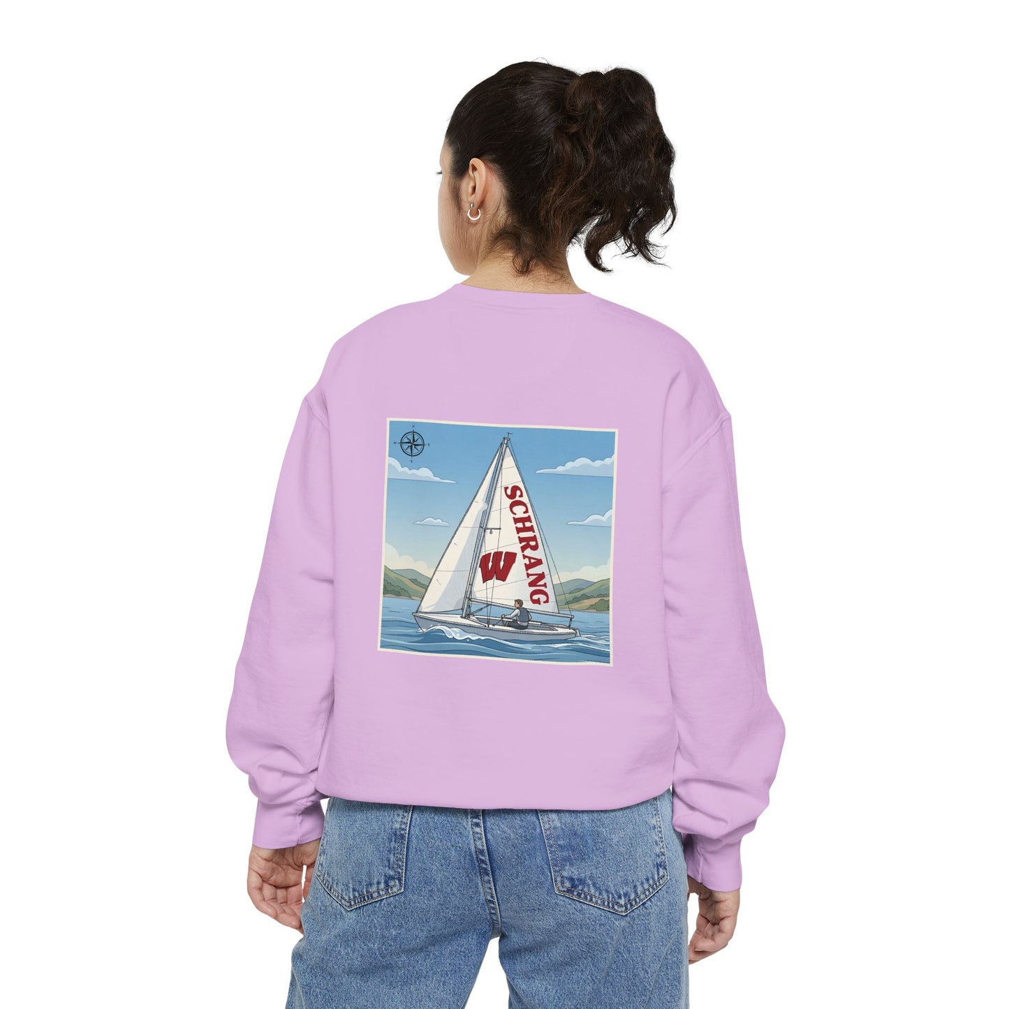 Custom Graphic Sailing - Comfort Colors Crewneck