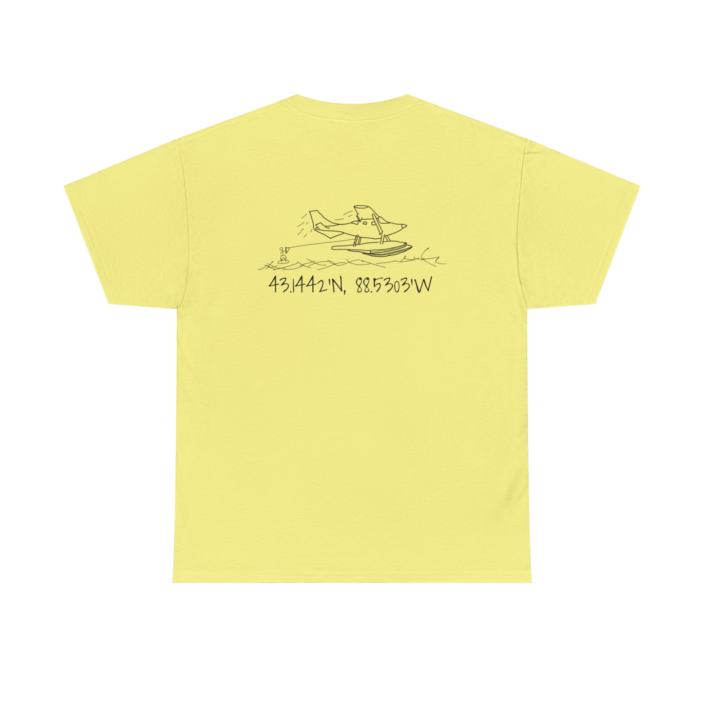 Float Plane - Lac LaBelle Unisex Heavyweight Short Sleeve Tee