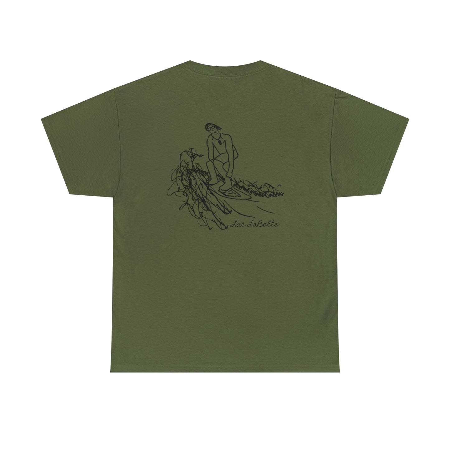 Surf Sketch -Lac LaBelle Unisex Heavyweight Short Sleeve Tee