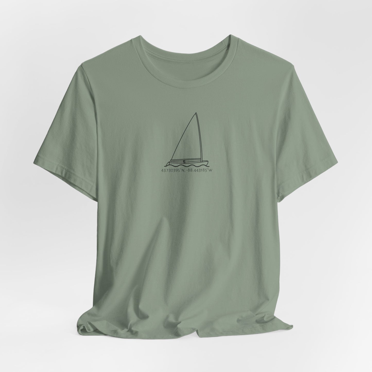 Sailboat Finn Model Type Unisex Lightweight Short Sleeve Tee