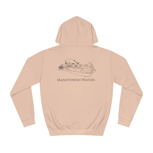 Manitowish Waters Pontoon Boat Family With Dogs - Unisex Hoodie Medium Weight