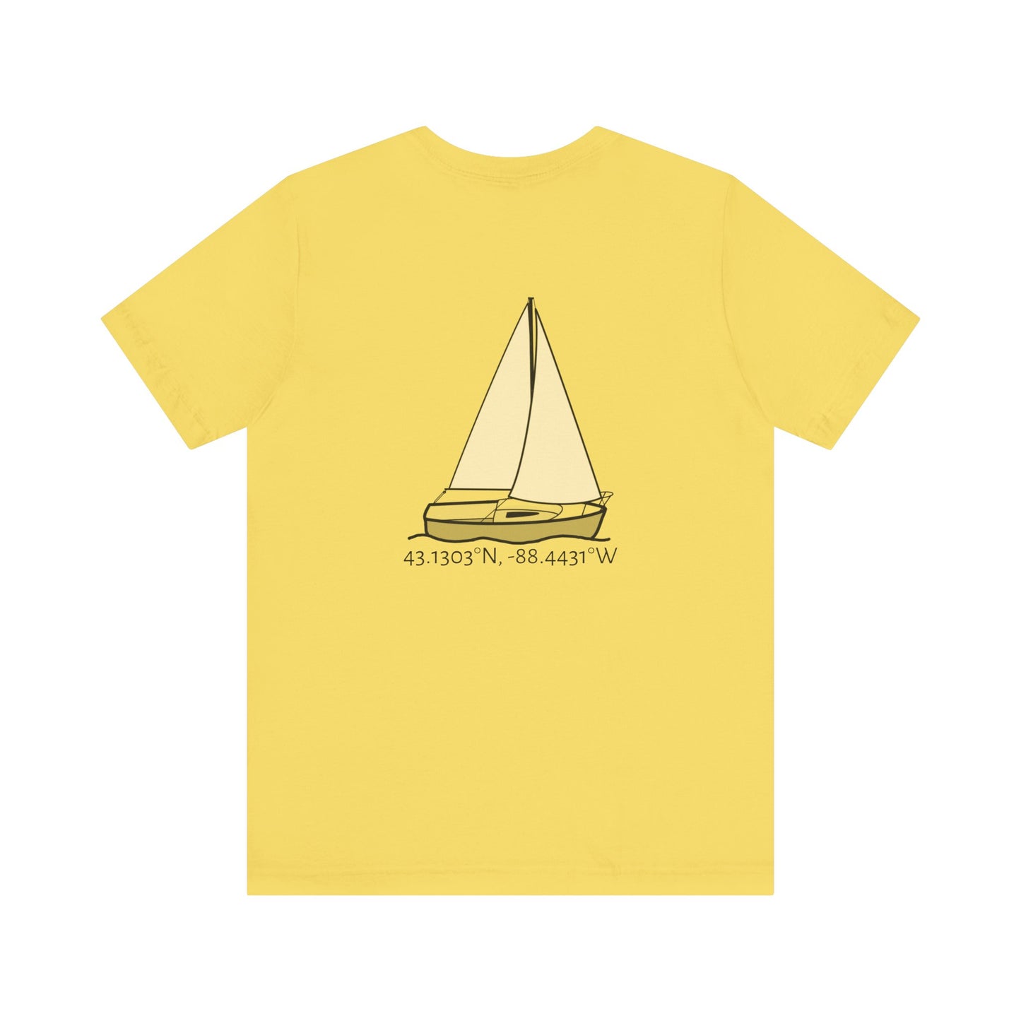 Sailboat Comfort Compass rose patch Unisex Lightweight Short Sleeve Tee