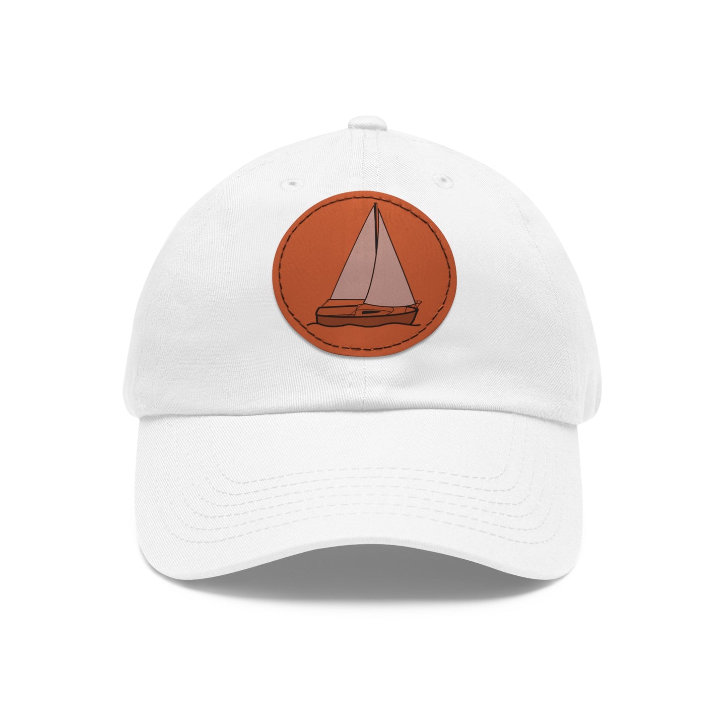 Sailboat Comfort model Hat with Leather Patch (Round)