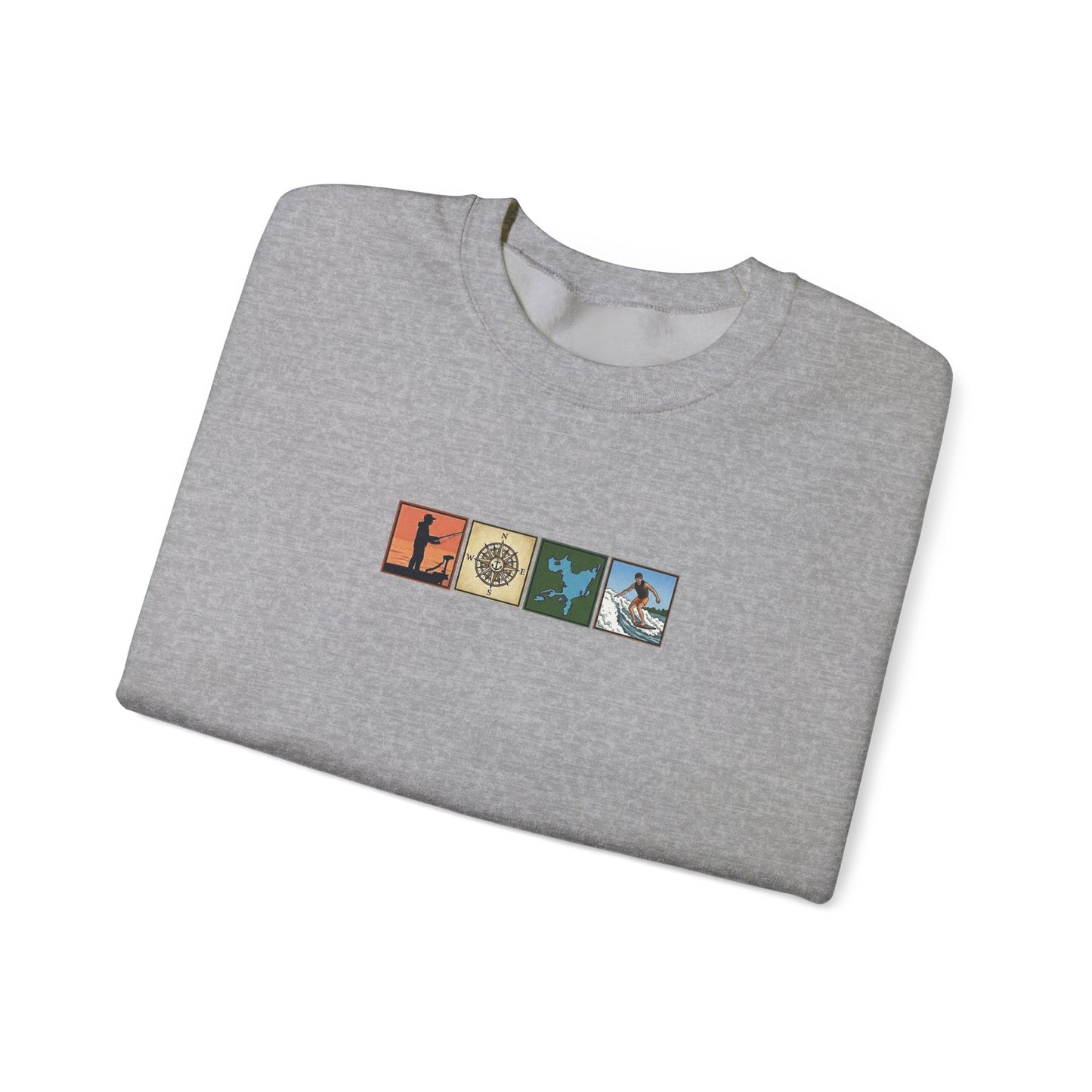 Okauchee Lake "Icons Style" - Gildan Crewneck Sweatshirt