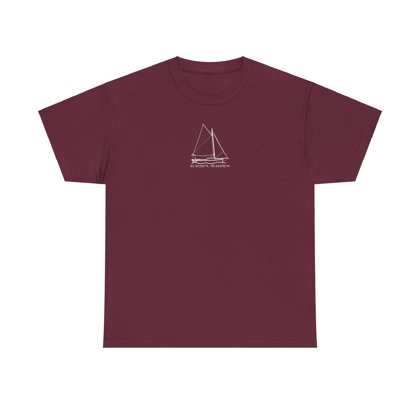 Sailboat with Motor Unisex Heavy Cotton Tee