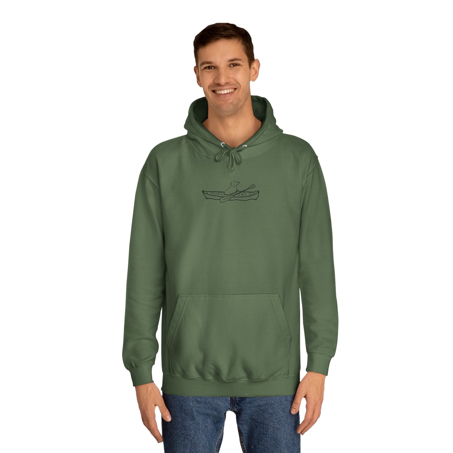 Kayak Dog -Dachshund Plain - Unisex Medium Weight Hoodie