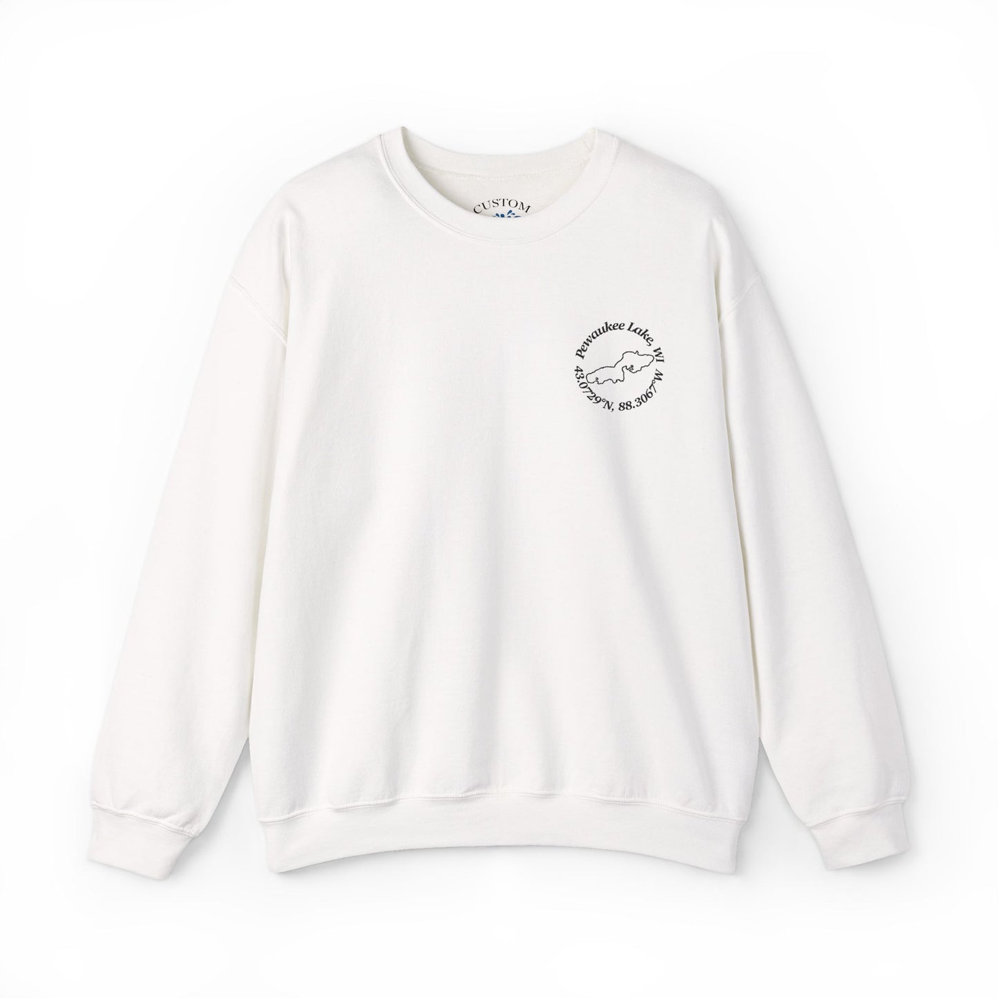 Pewaukee Lake Embroidered Crewneck Sweatshirt - Gildan