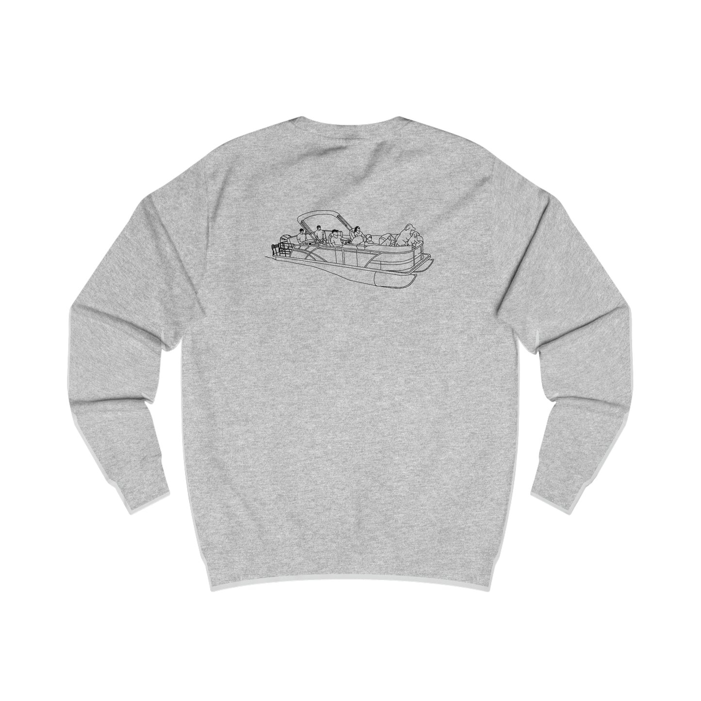 Compass Rose, Pontoon Family with Dogs -  Men's Crewneck