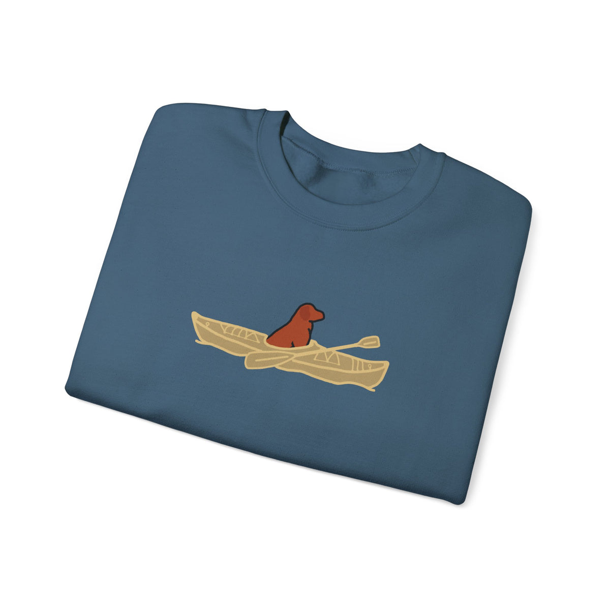"Lucy the Lab" Kayak Dog Pewaukee Lake - Unisex Heavy Blend™ Crewneck Sweatshirt