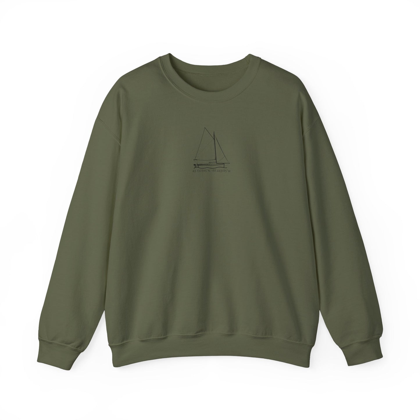 Sailboat With Motor Unisex Heavy Blend™ Crewneck Sweatshirt