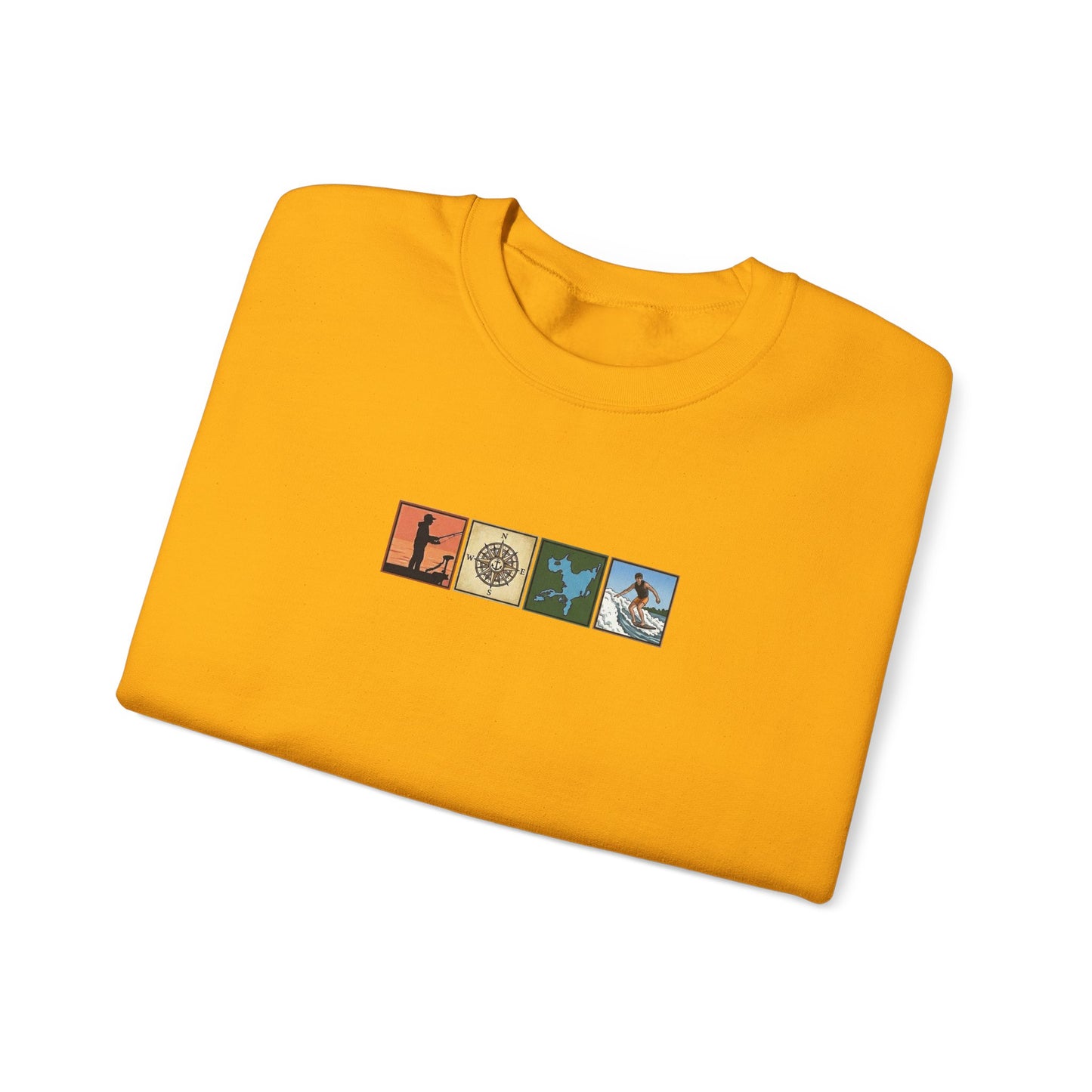 Okauchee Lake "Icons Style" - Gildan Crewneck Sweatshirt