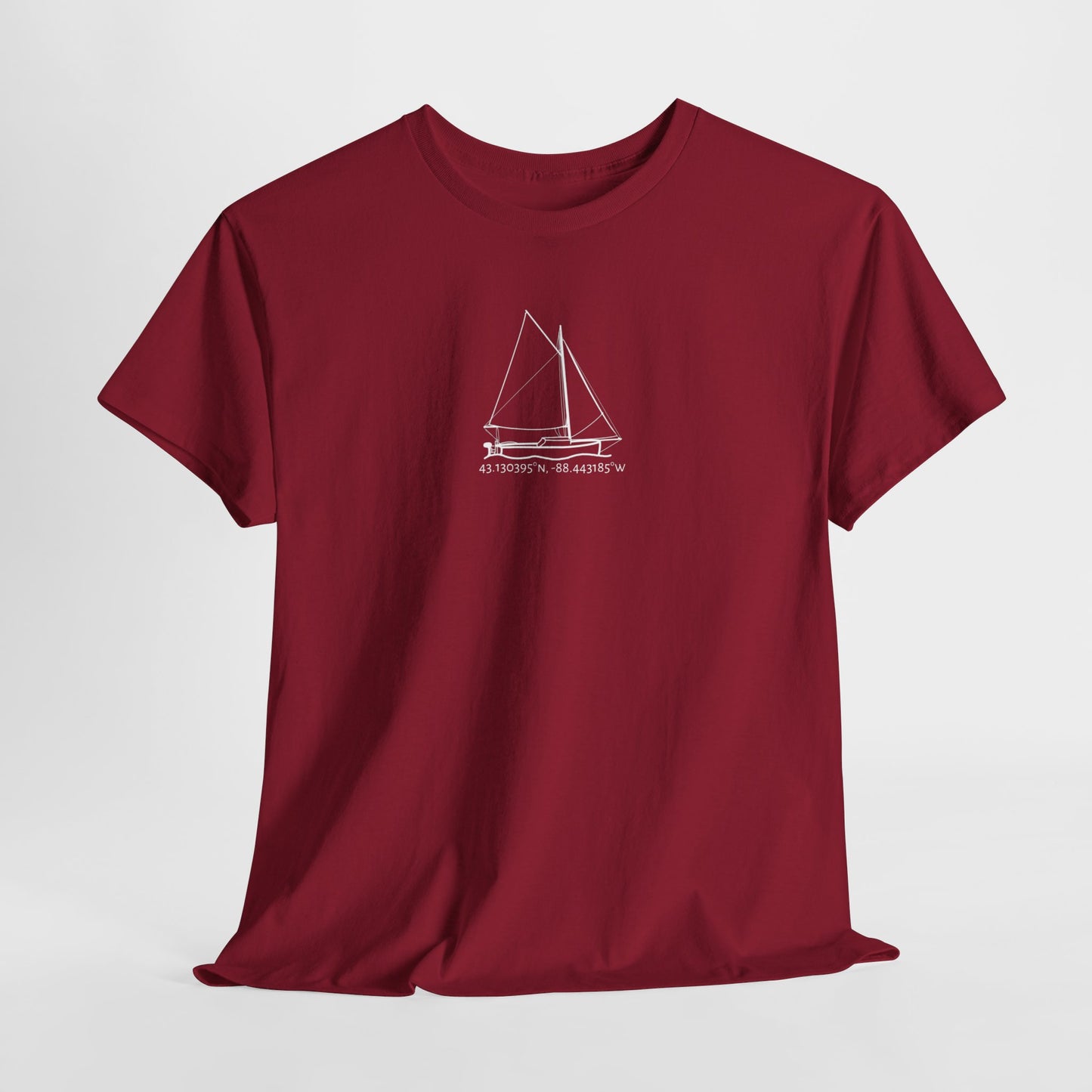 Sailboat with Motor Unisex Heavy Cotton Tee