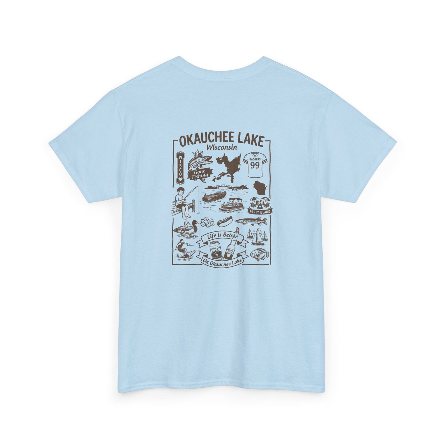 Okauchee Lake Unisex Heavy Tee - Vintage Postmark Style