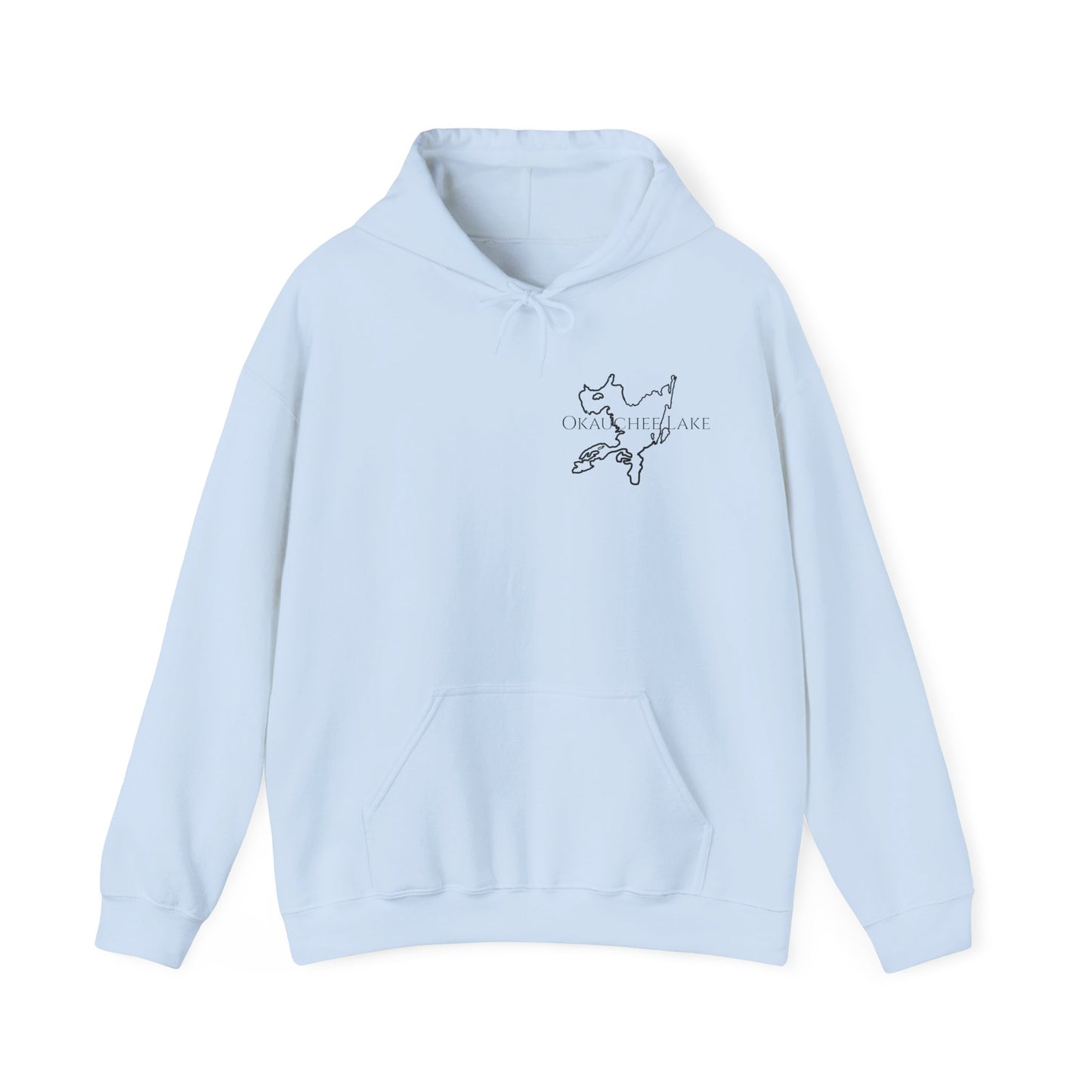 Trolling Motor Fishing, Bite or Beer - Okauchee Lake Unisex Heavy Blend Hooded Sweatshirt